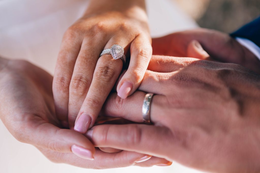 moissanite engagement ring